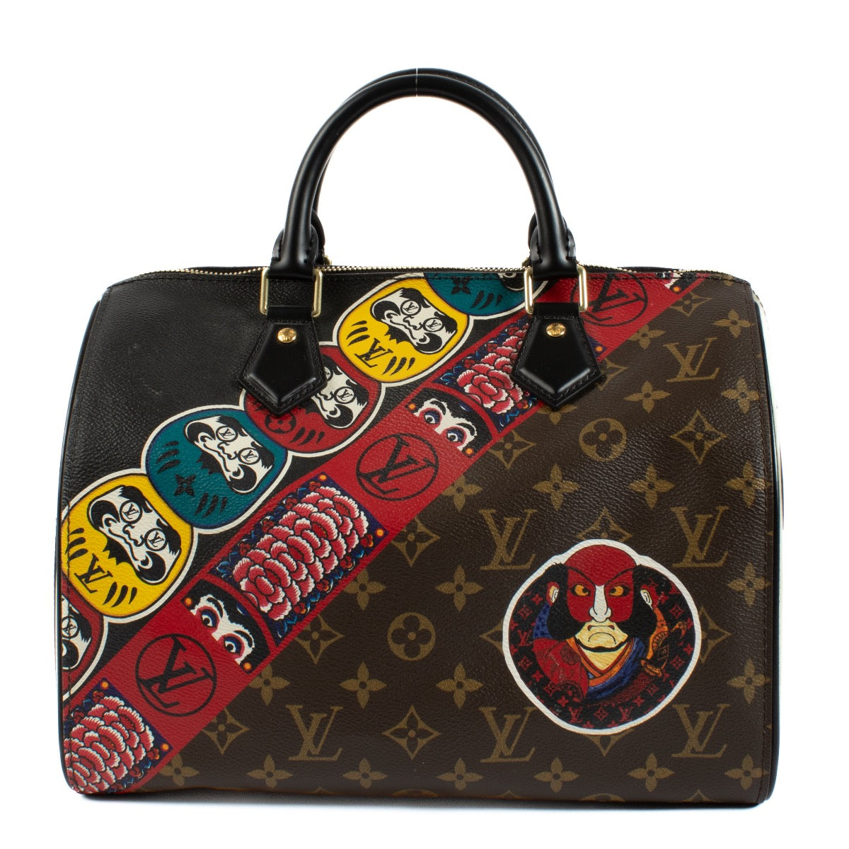 Louis Vuitton Monogram Kabuki Speedy 30 Handtas
