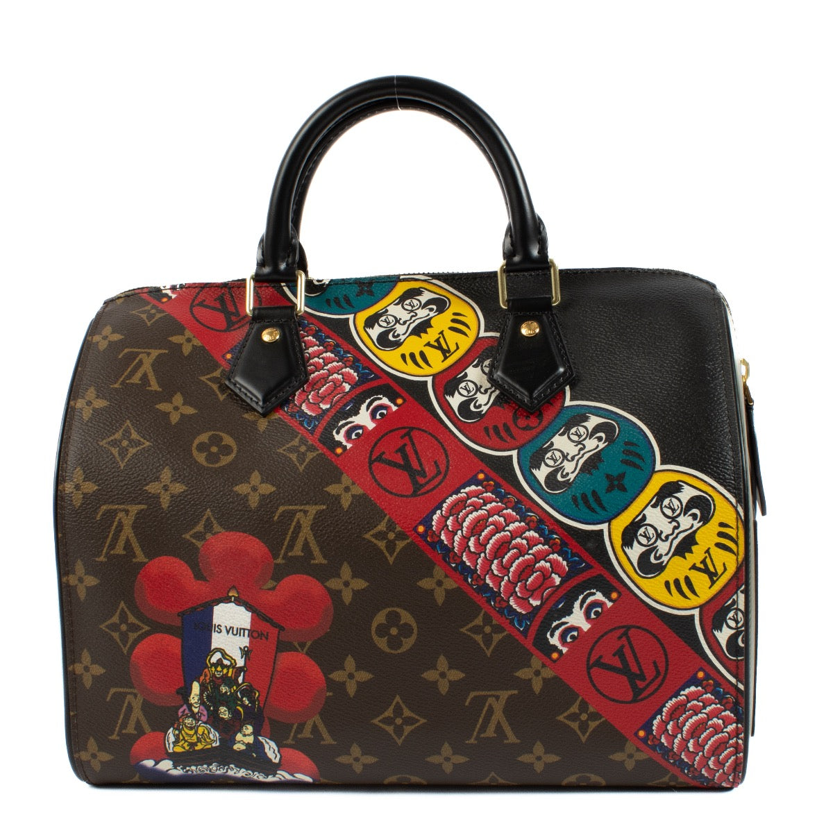 Louis Vuitton Monogram Kabuki Speedy 30 Handtas