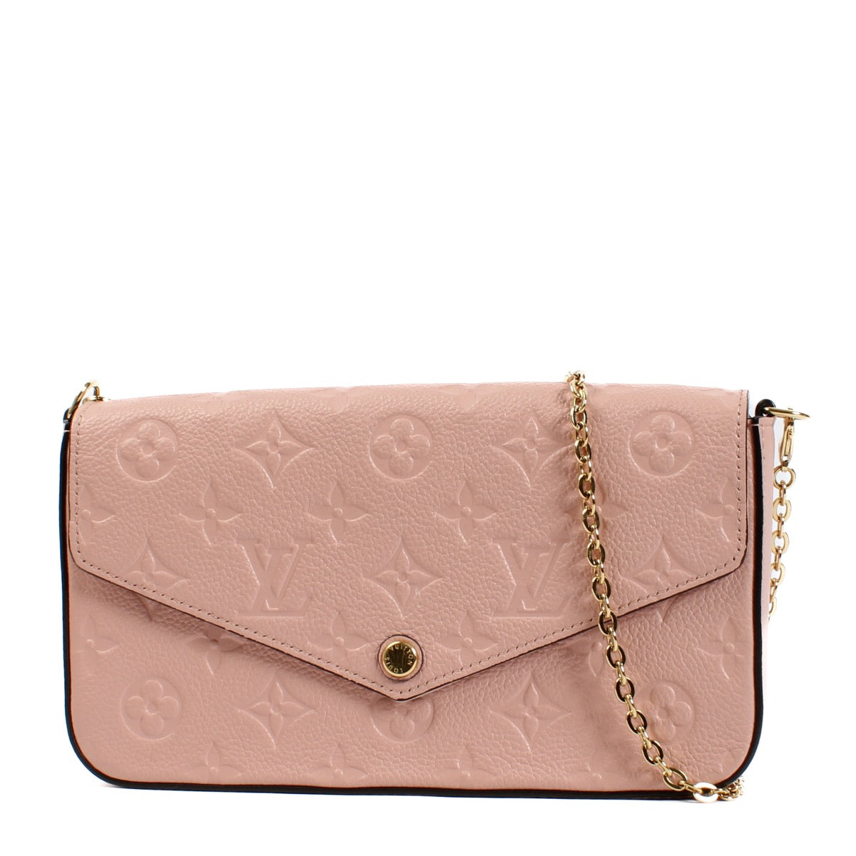 shop 100% authentic second hand Louis Vuitton Pink Monogram Empreinte Pochette Felicie on Labellov.com