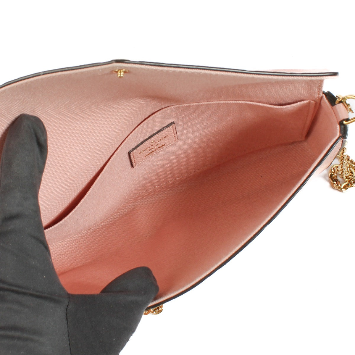 shop 100% authentic second hand Louis Vuitton Pink Monogram Empreinte Pochette Felicie on Labellov.com