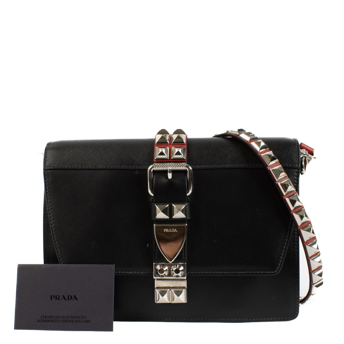 Authentic second hand Prada Black City Calf Electra bag on Labellov.com