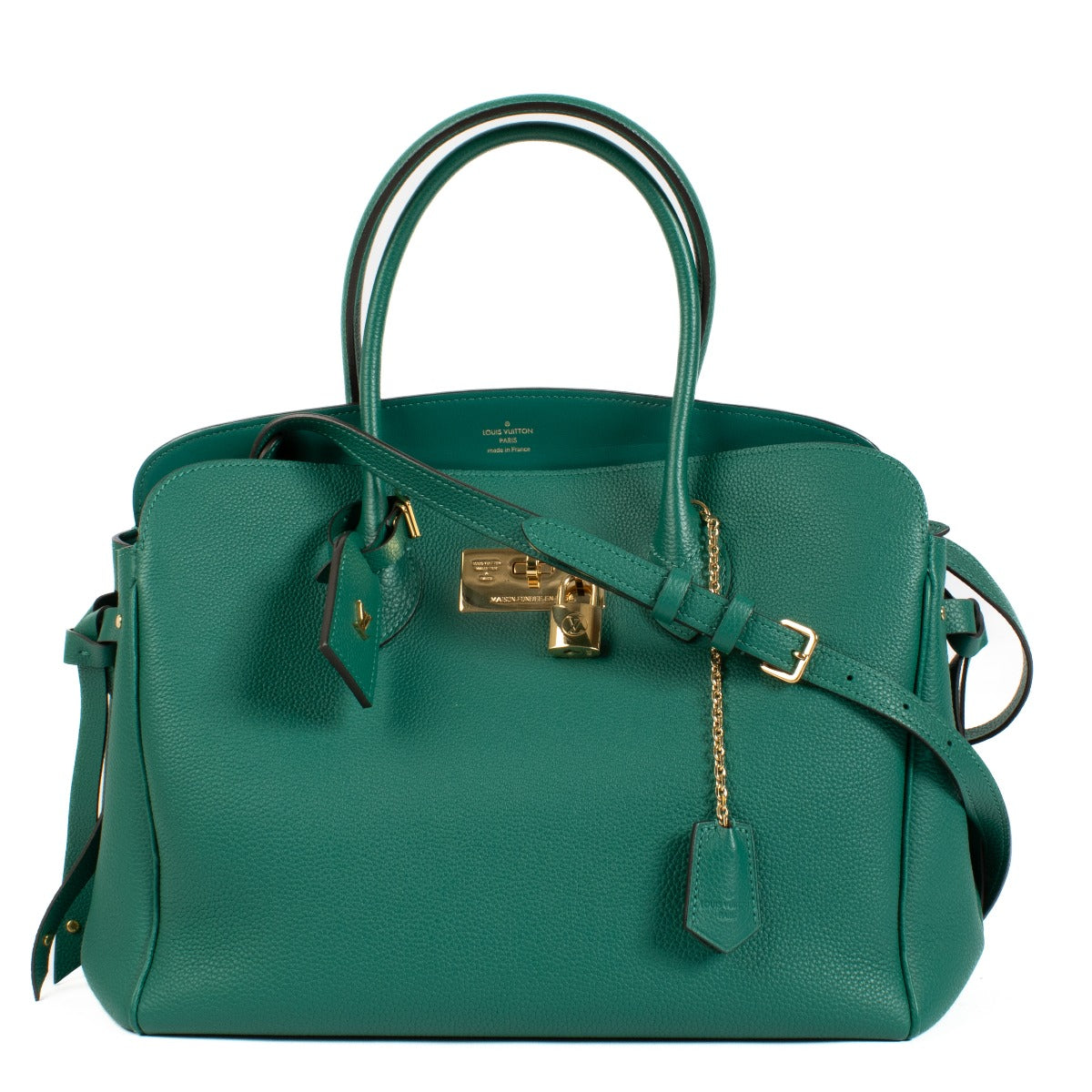 Louis Vuitton Emeraude Green Leather Milla MM Bag