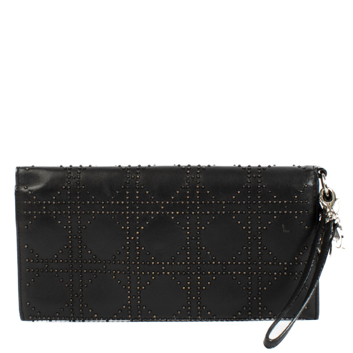 Authentic second hand Christian Dior Black Studded Cannage Clutch on Labellov.com