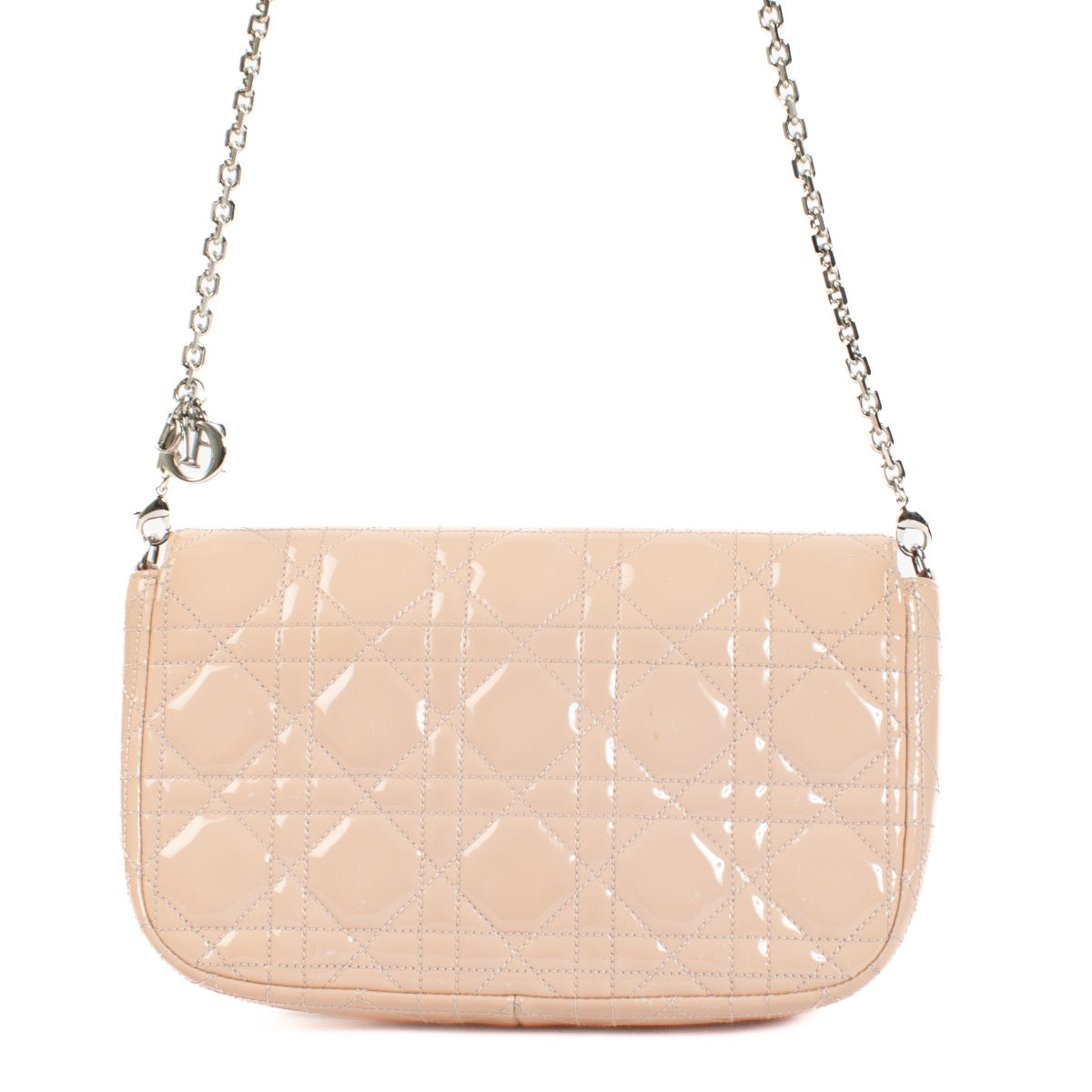 Pochette Miss Dior Promenade en cuir verni rose Christian Dior