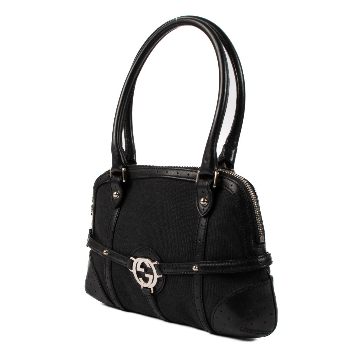 Gucci Black Cloth Shoulder Bag
