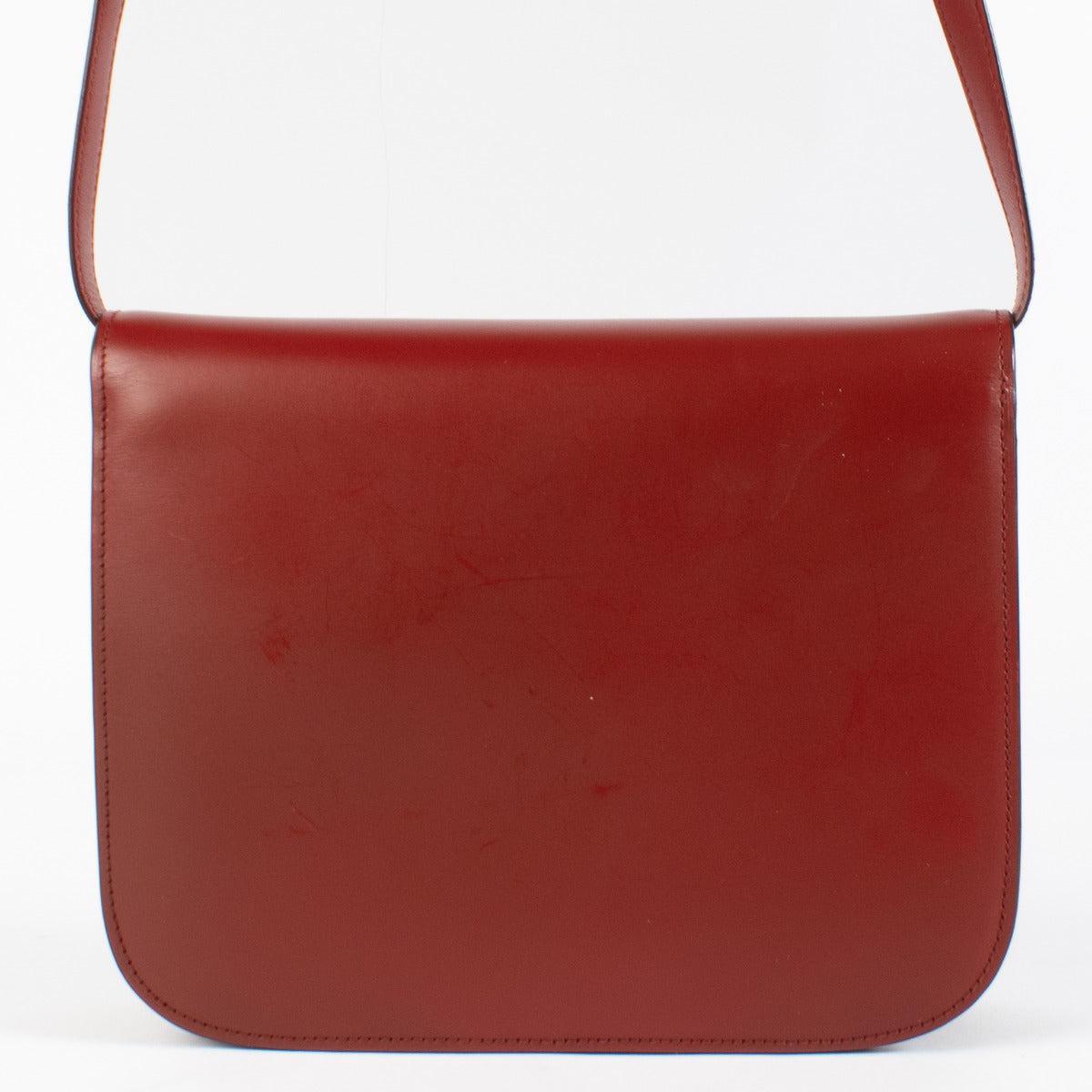 Celine Burgundy Calfskin Medium Classic Bag