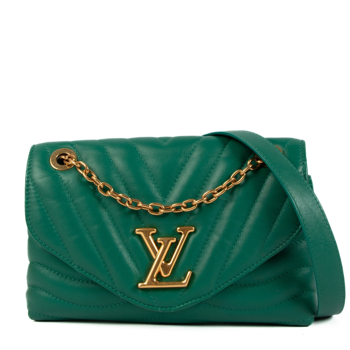 Louis Vuitton Emerald Green New Wave Chain MM Bag