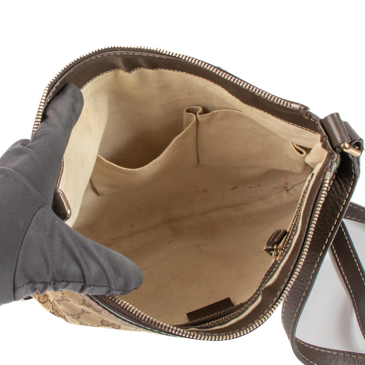 Sac bandoulière Gucci GG Canvas Web Mayfair
