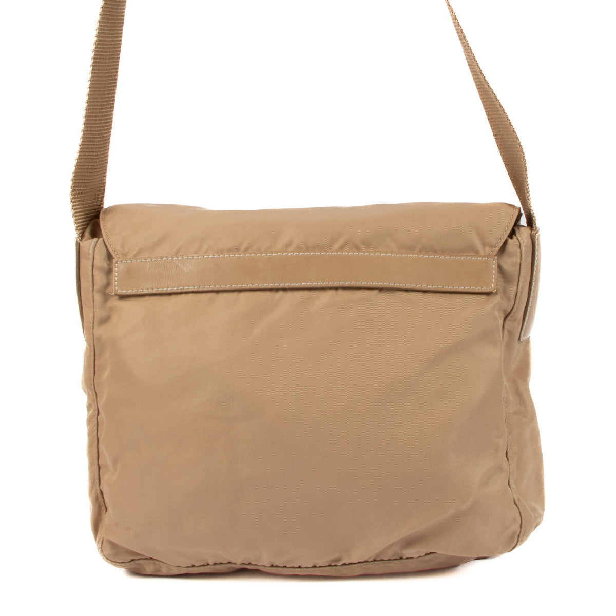 Prada Beige Nylon Messenger Crossbody Bag