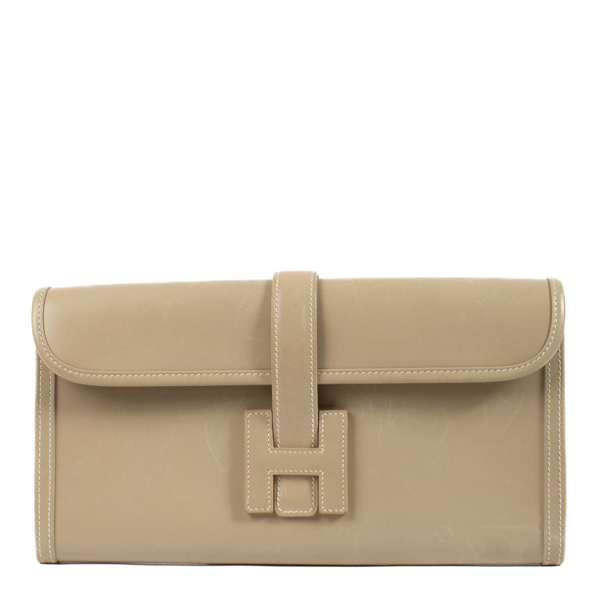 shop 100% authentic second hand Hermès Clutch Jige Gris Elephant on Labellov.com