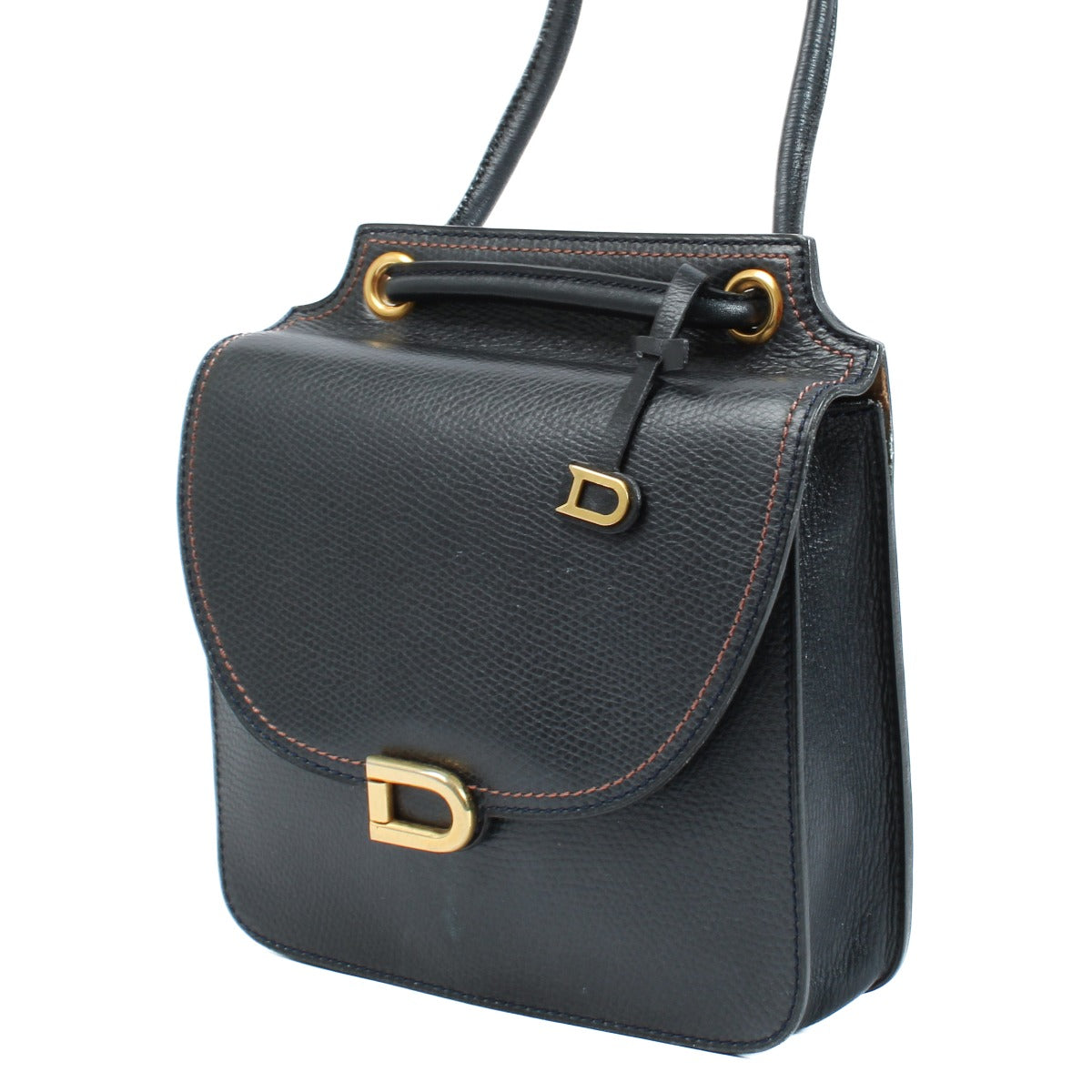 Delvaux Blue Vintage D Crossbody Bag
