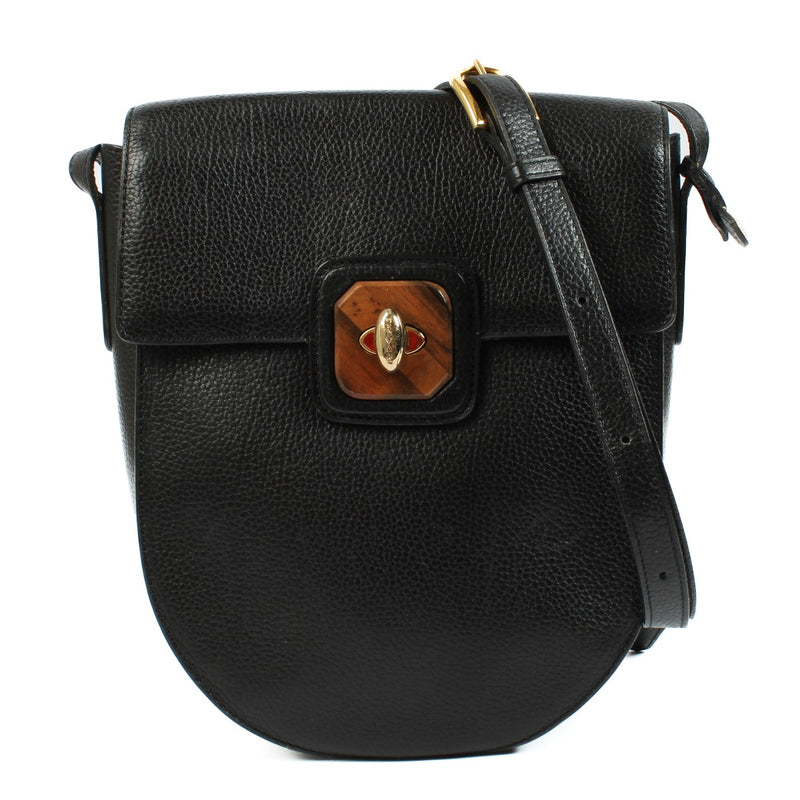 Delvaux Black Wood Crossbody Bag