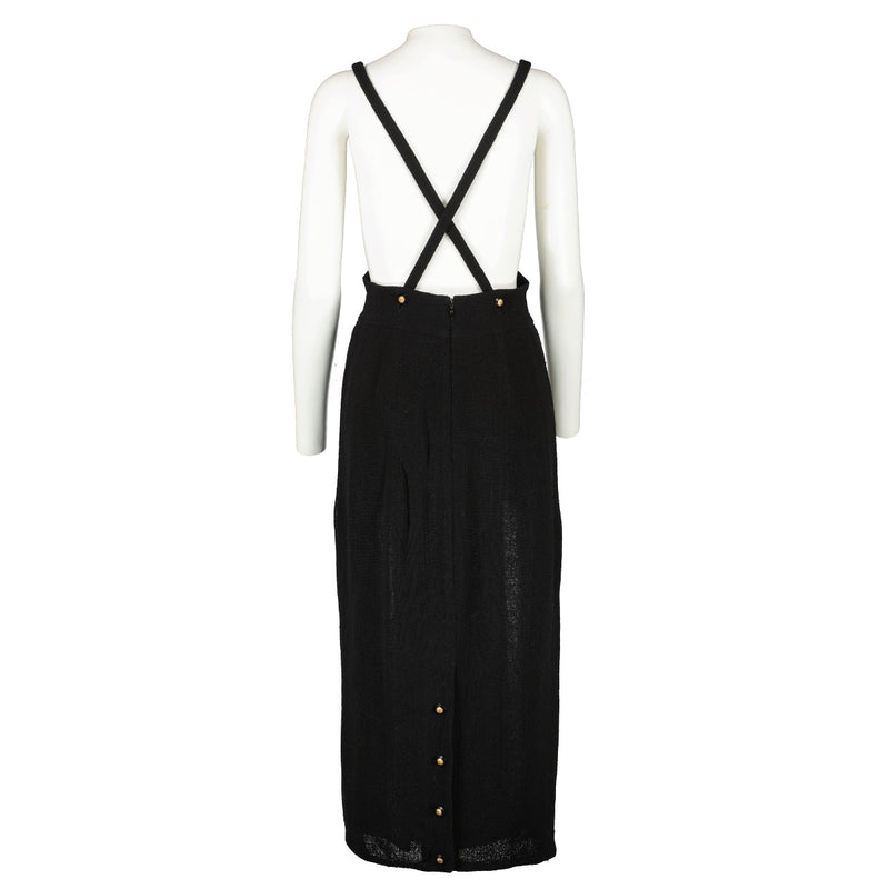 shop 100% authentic second hand Chanel Black 93A Wool Dress - Size 38 on Labellov.com