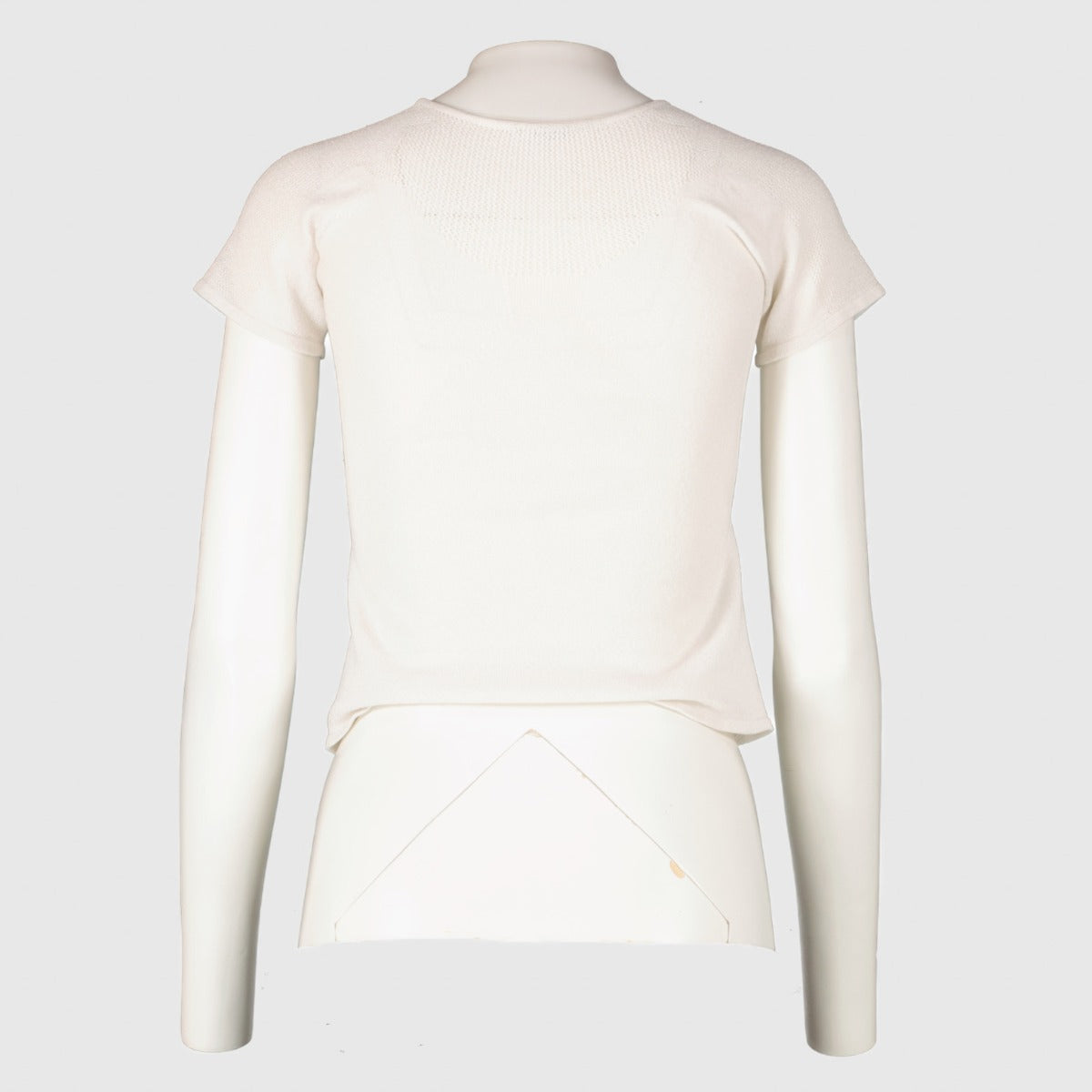 Chanel white knit top with textured neckline at Labellov.com.