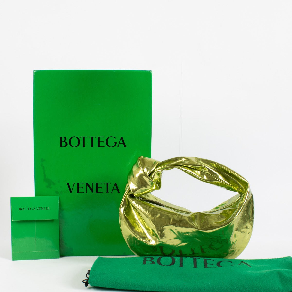 shop 100% authentic second hand Bottega Venete Chlorophyll Metallic Crush Calfskin Jodie on Labellov.com