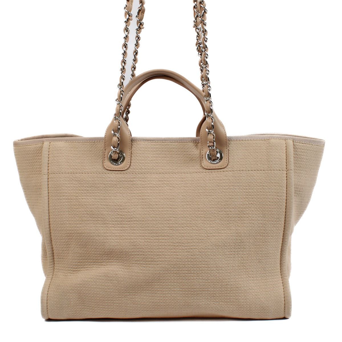 shop 100% authentic second hand Chanel Pink Canvas Large Deauville Shopper Bag on Labellov.com
