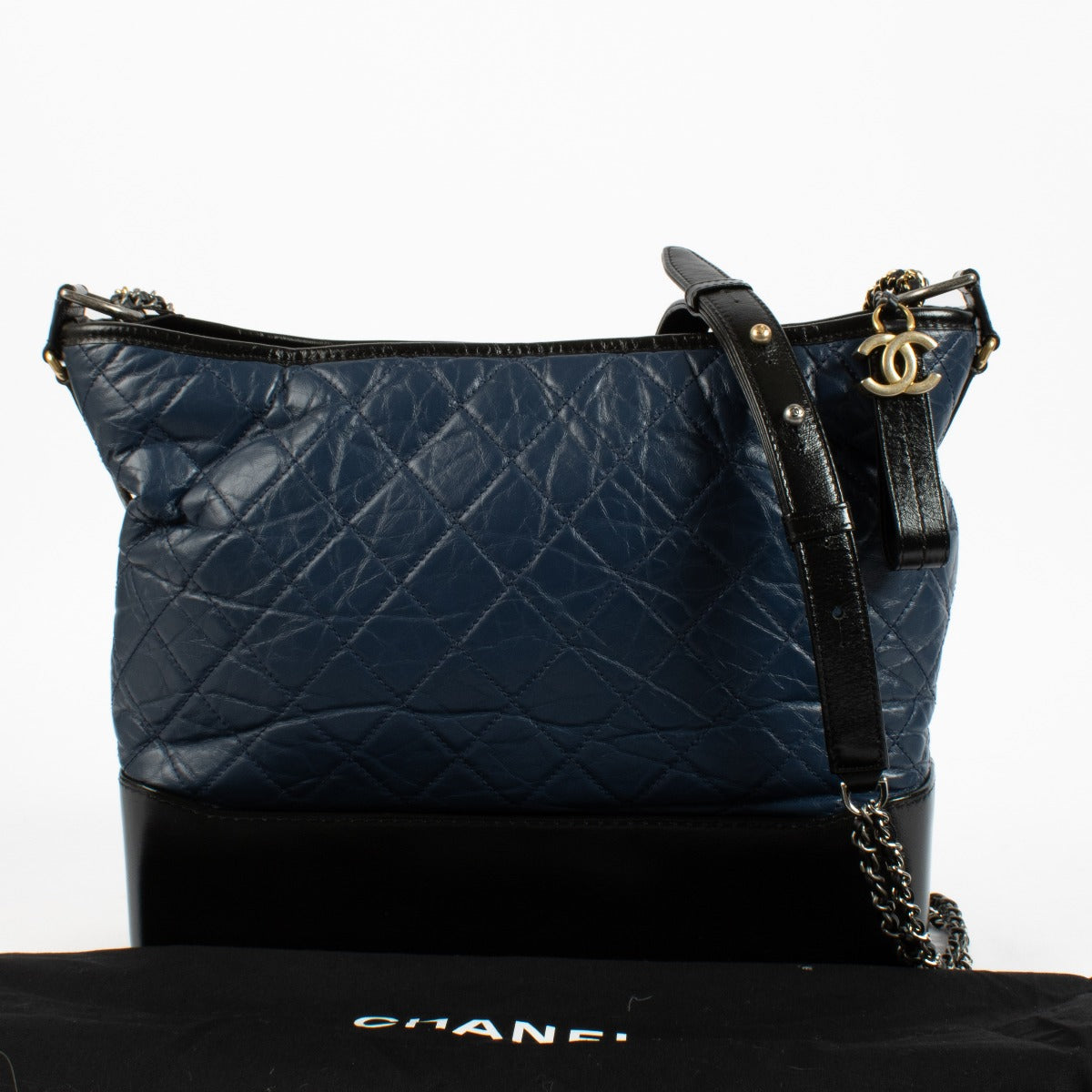 Chanel Blue/Black Large Gabrielle Hobo Bag