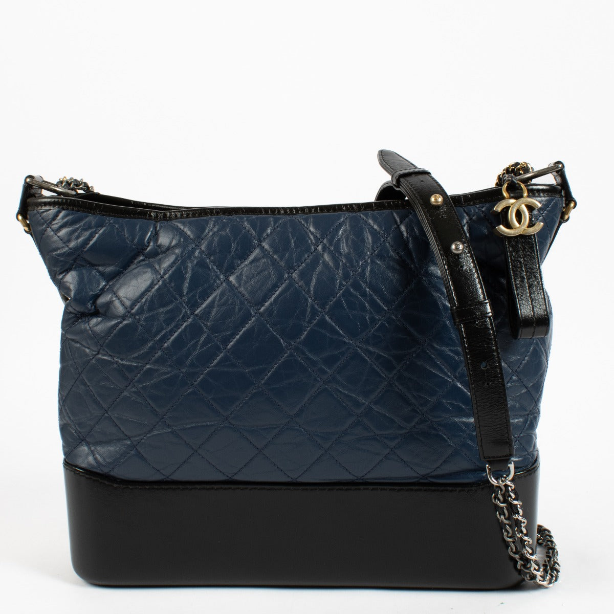 Chanel Blue/Black Large Gabrielle Hobo Bag