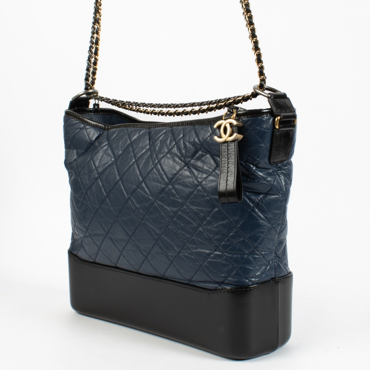 Chanel Blue/Black Large Gabrielle Hobo Bag