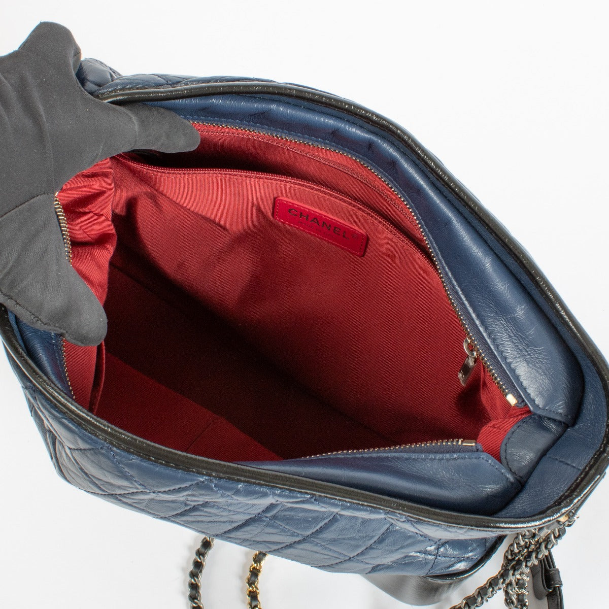 Chanel Blue/Black Large Gabrielle Hobo Bag
