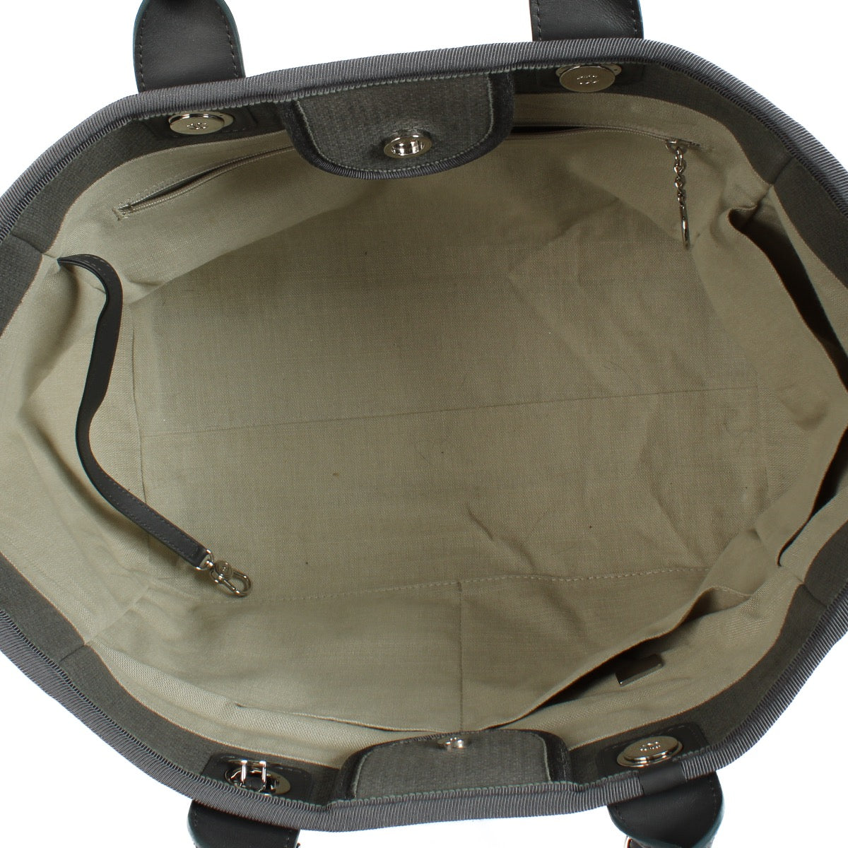 shop 100% authentic second hand Chanel Grey Canvas Large Deauville Shopper Bag on Labellov.com