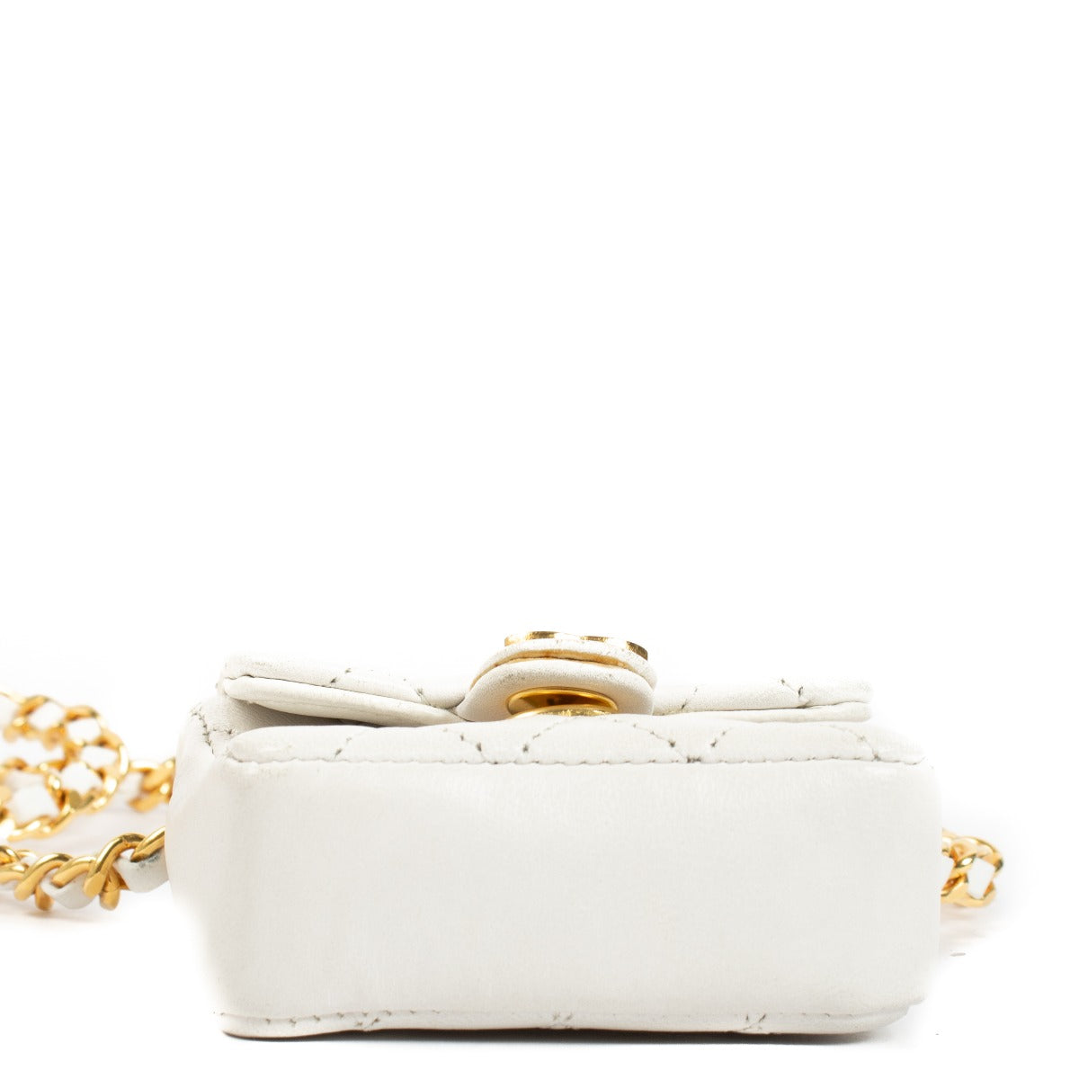 Authentic second hand Chanel White Nano Classic Flap Bag Charm on Labellov.com
