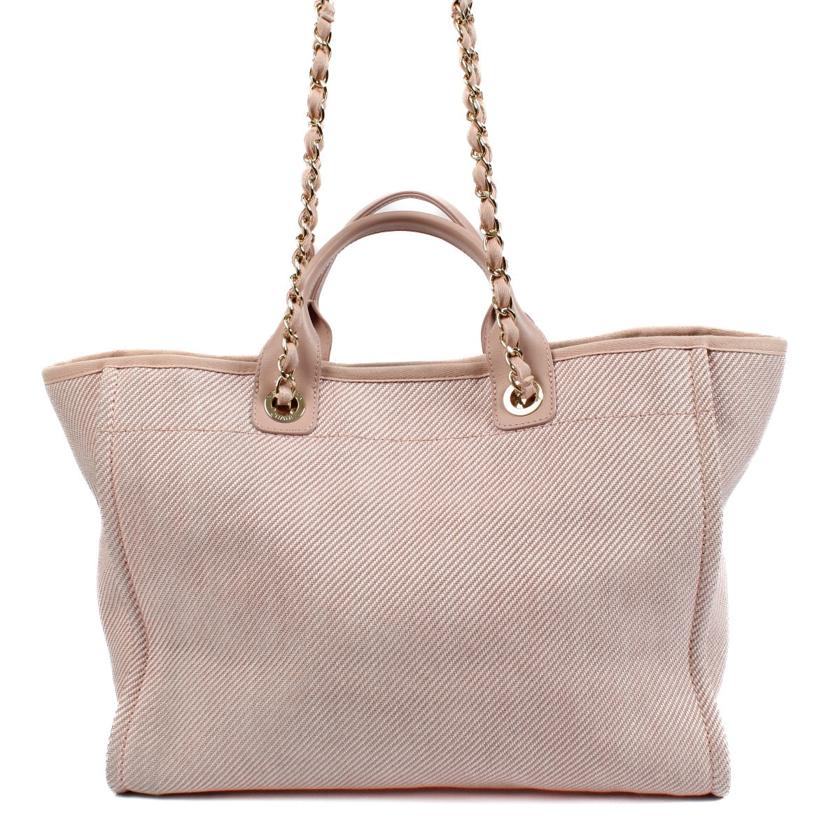 shop 100% authentic second hand Chanel Pink Canvas Large Deauville Shopper Bag on Labellov.com