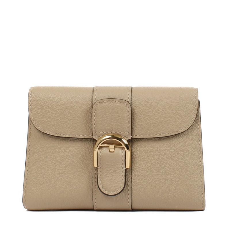 Delvaux Sand Brillant Compact Wallet