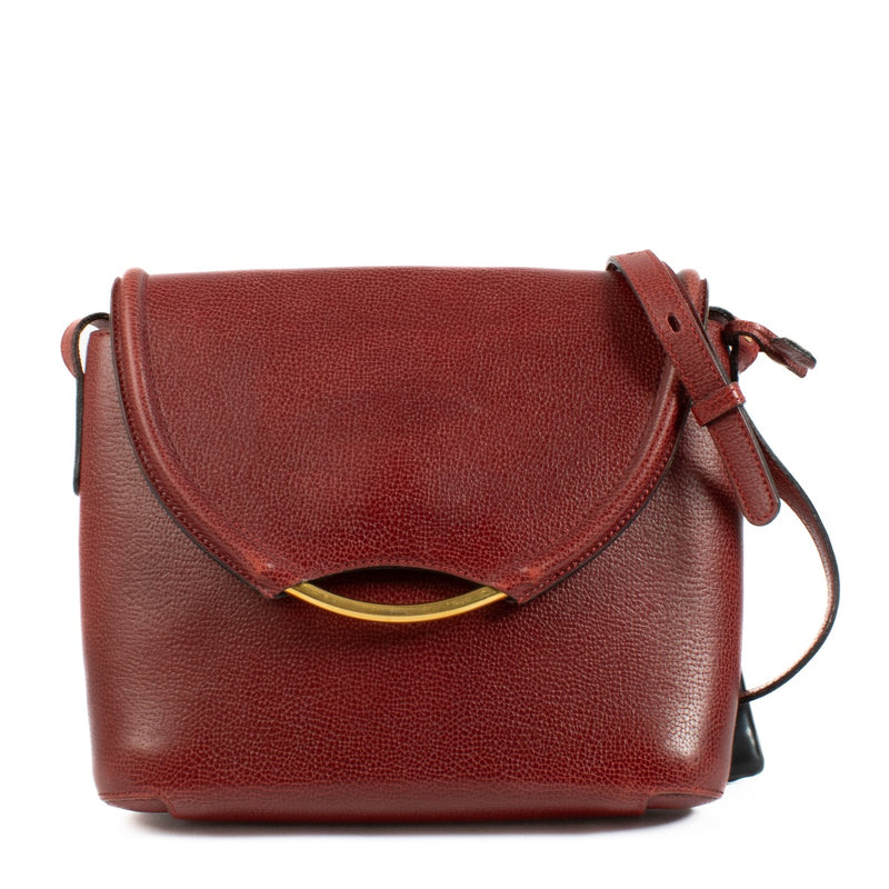 Buy authentic second hand Delvaux Red Leather Eclair Crossbody Bag at Labellov.com