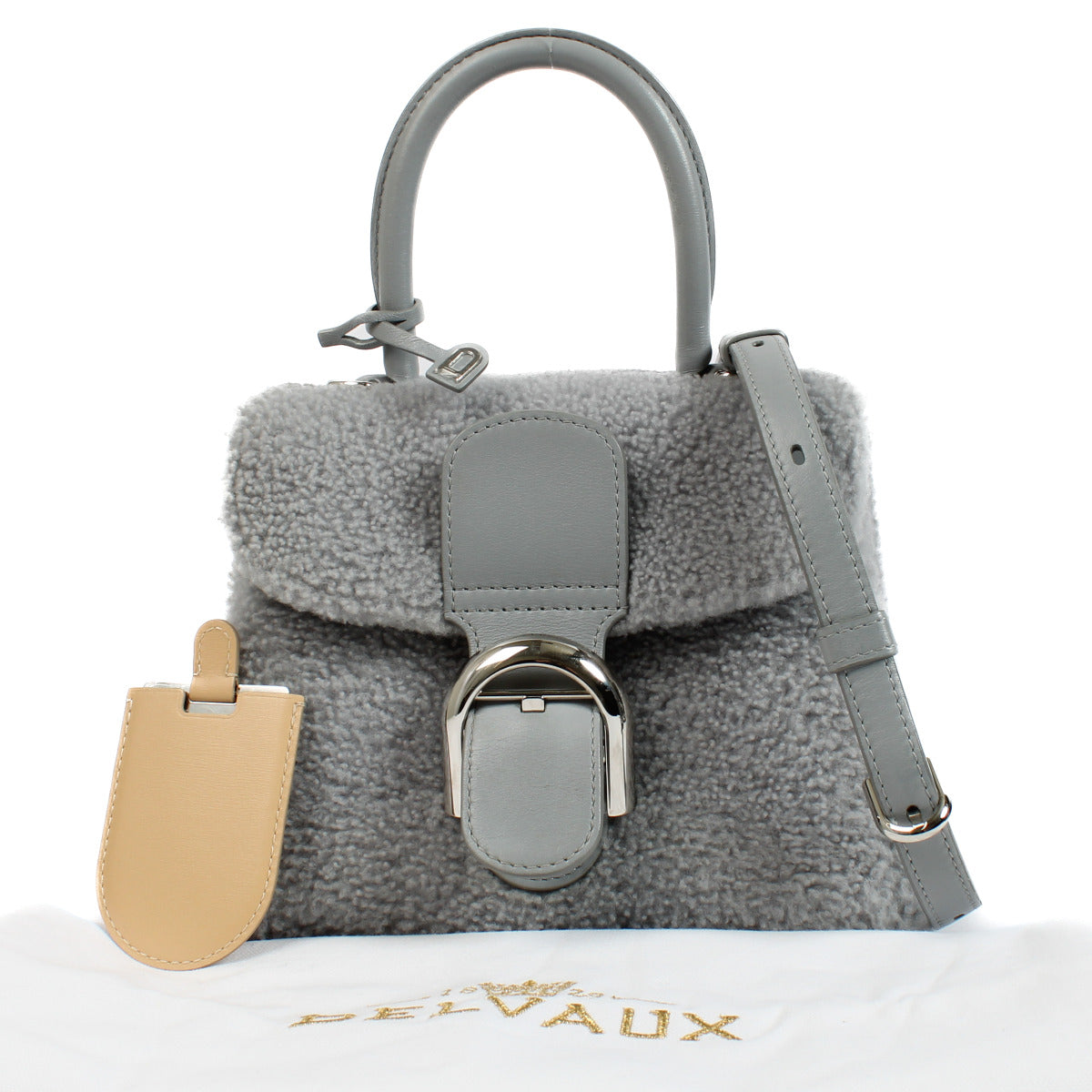 Delvaux Mini Brillant 'Sweet Cloud' Teddy aan de beste prijs bij Labellov tweedehands luxe in Antwerpen en Knokke.