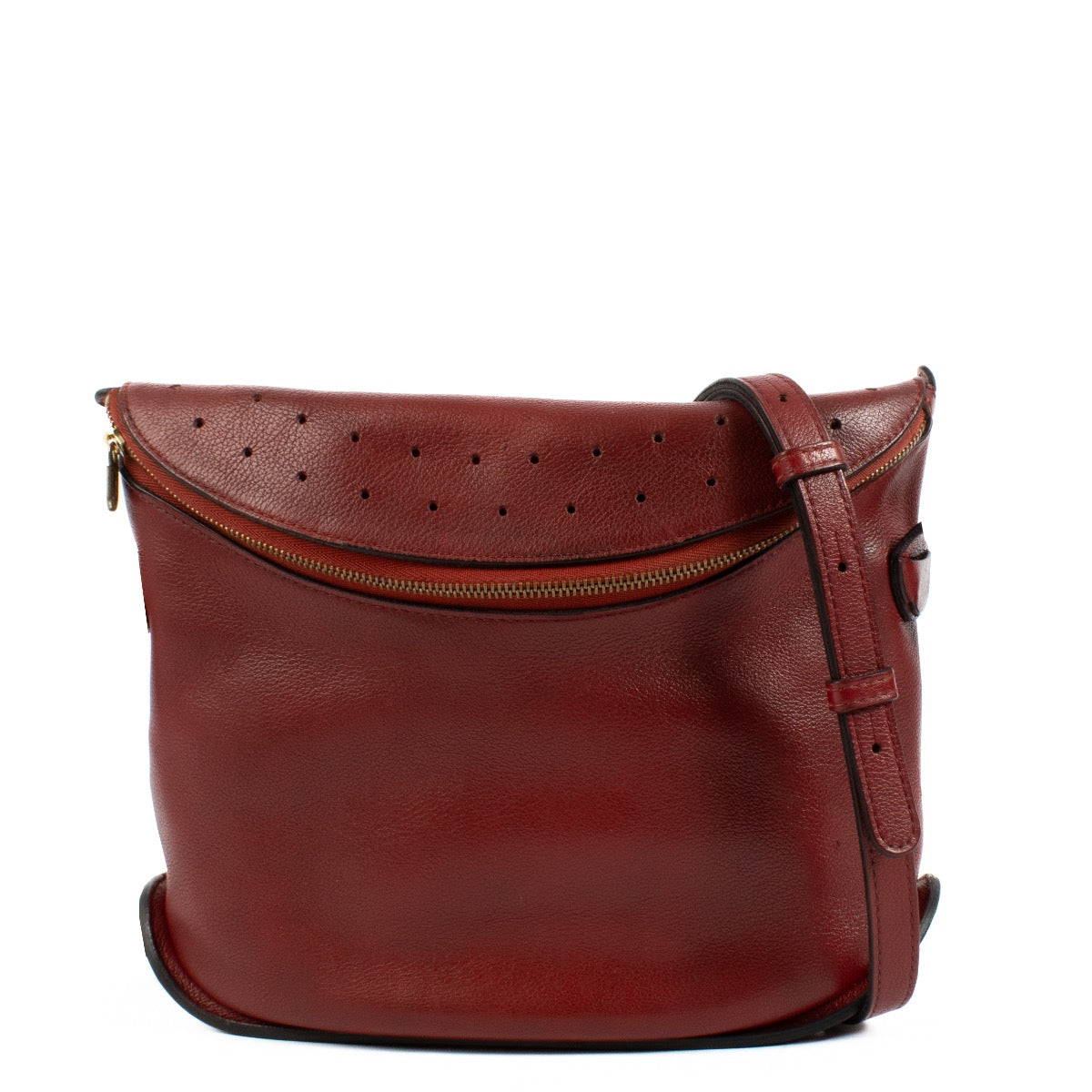 Buy authentic second hand Delvaux Red Leather Idee Crossbody Bag at Labellov.com