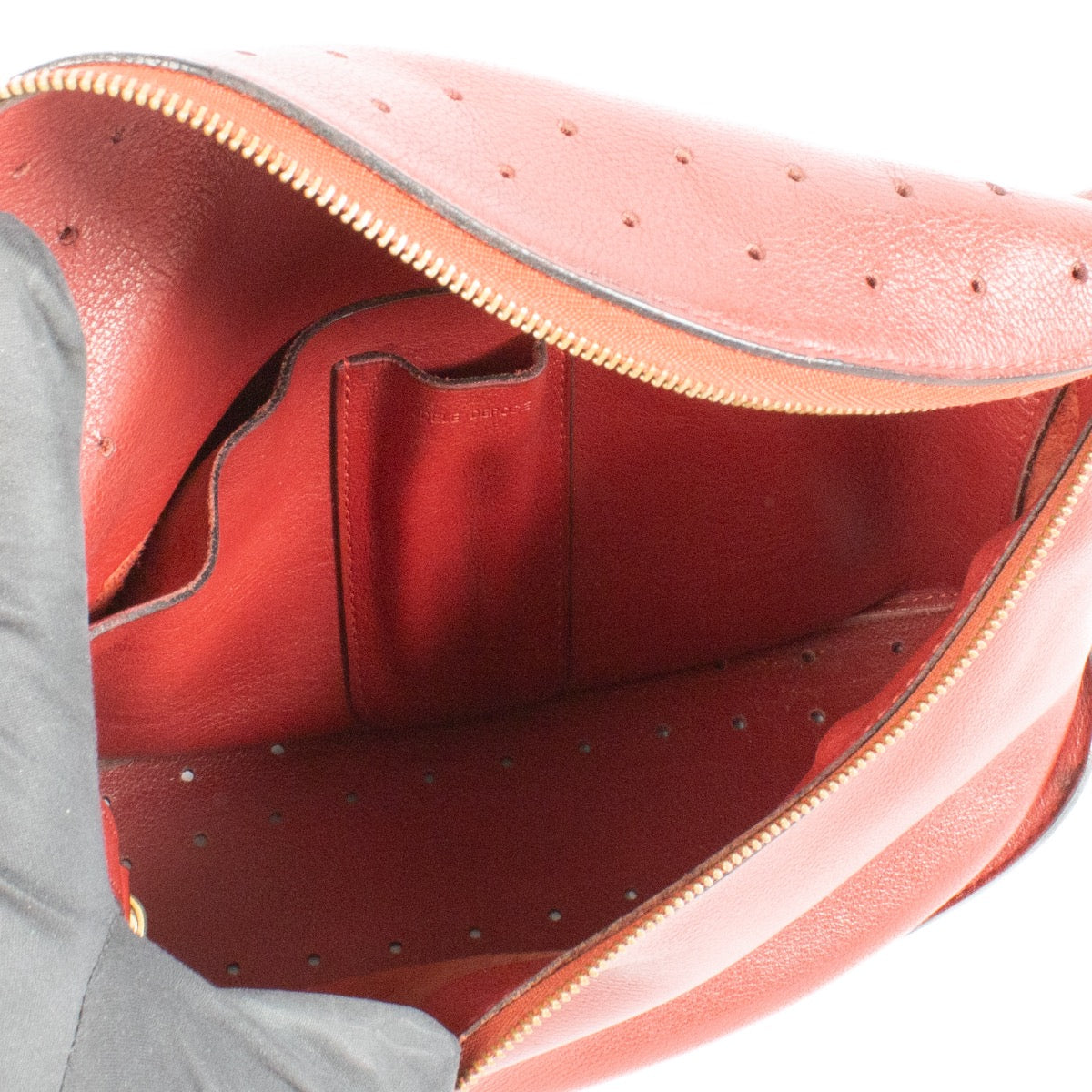 Buy authentic second hand Delvaux Red Leather Idee Crossbody Bag at Labellov.com