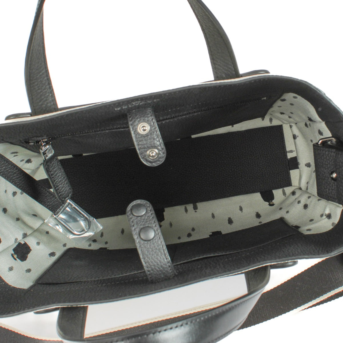 Delvaux Ivoor/Zwart Taurillon Soft/Box Calf Magritte Boodschappentas