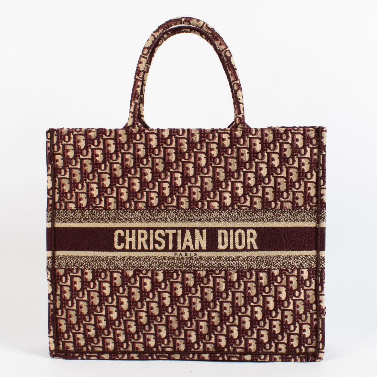 Christian Dior Bourgondische Oblique Grote Boekentas