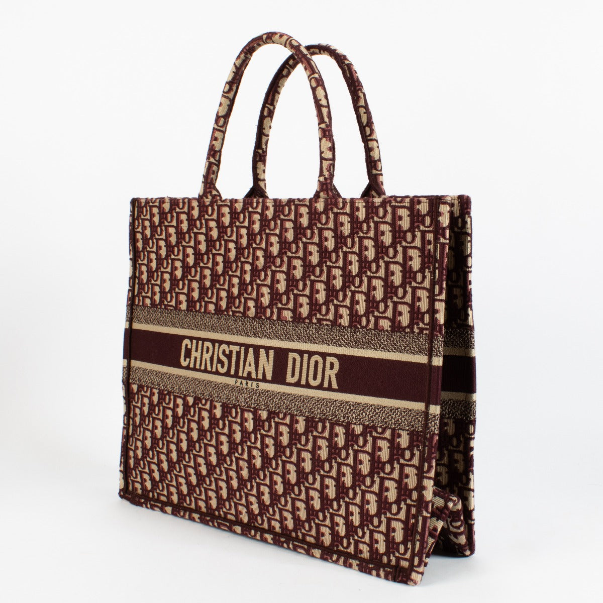 Christian Dior Bourgondische Oblique Grote Boekentas