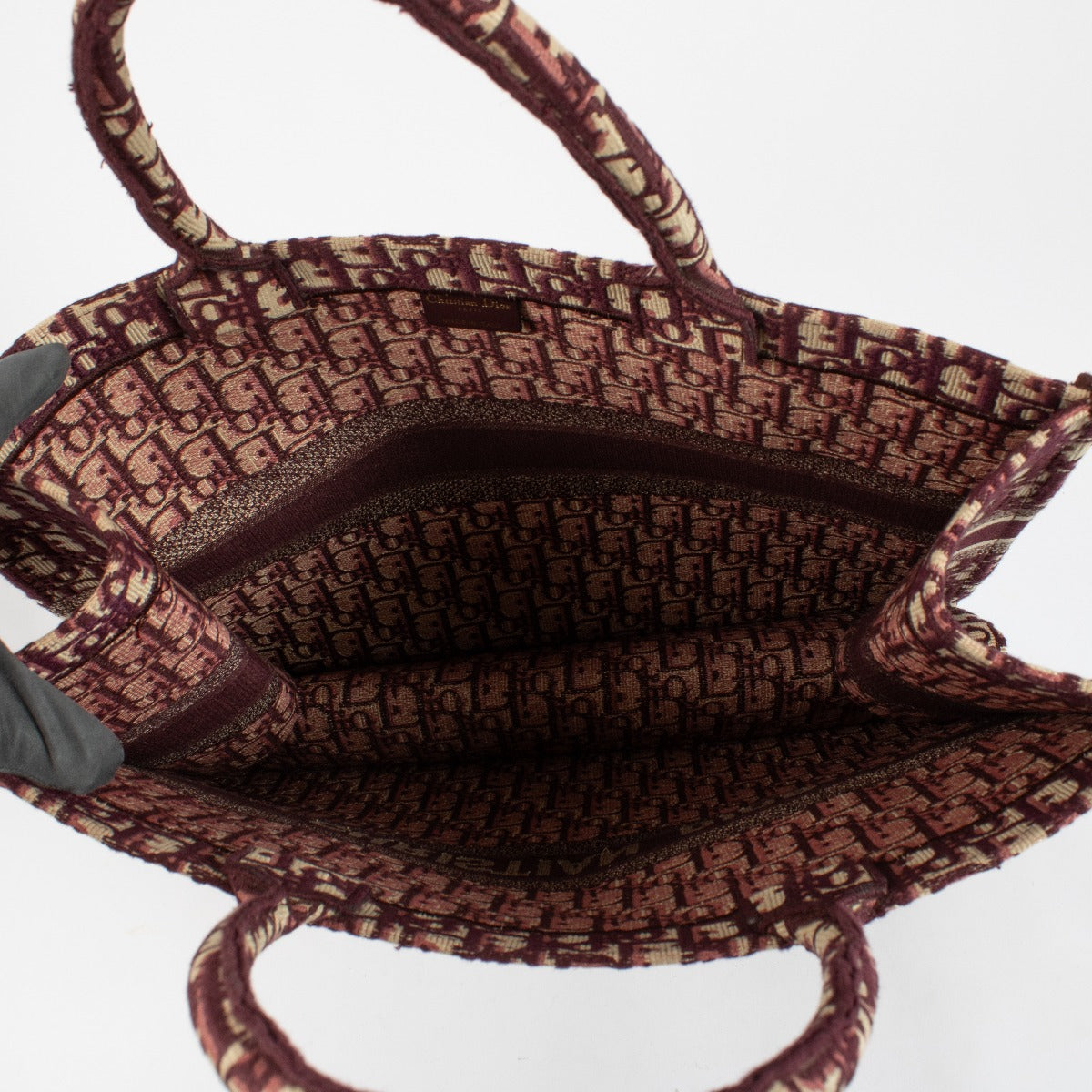 Christian Dior Bourgondische Oblique Grote Boekentas