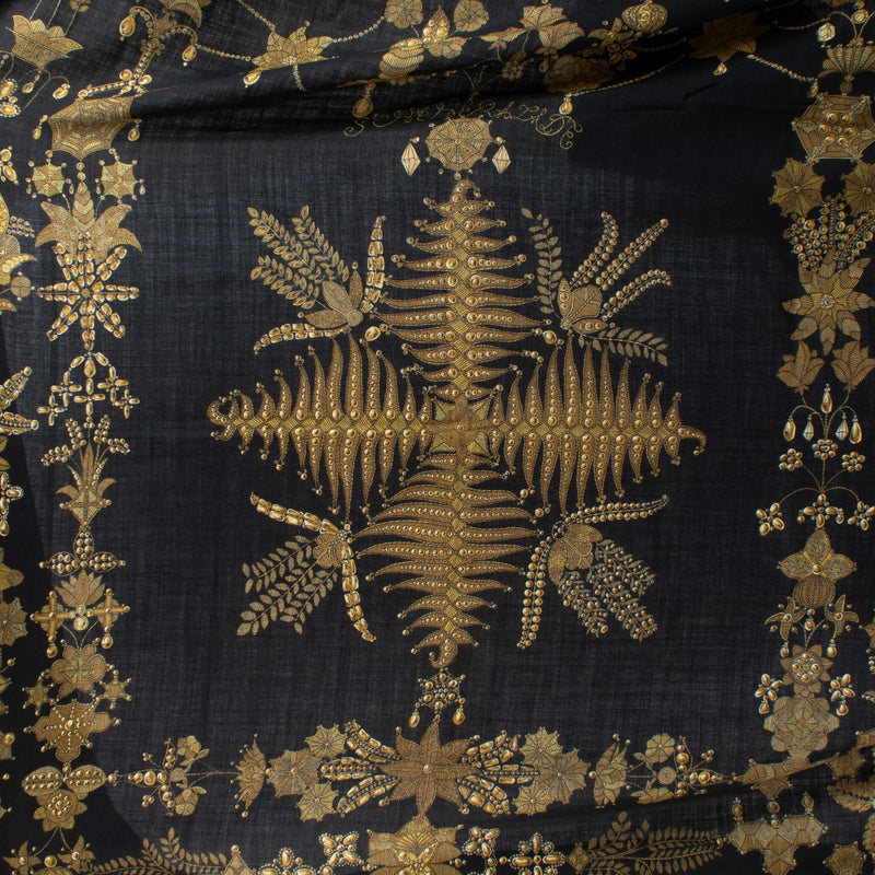 Hermès Black Schéhérazade 140 Shawl