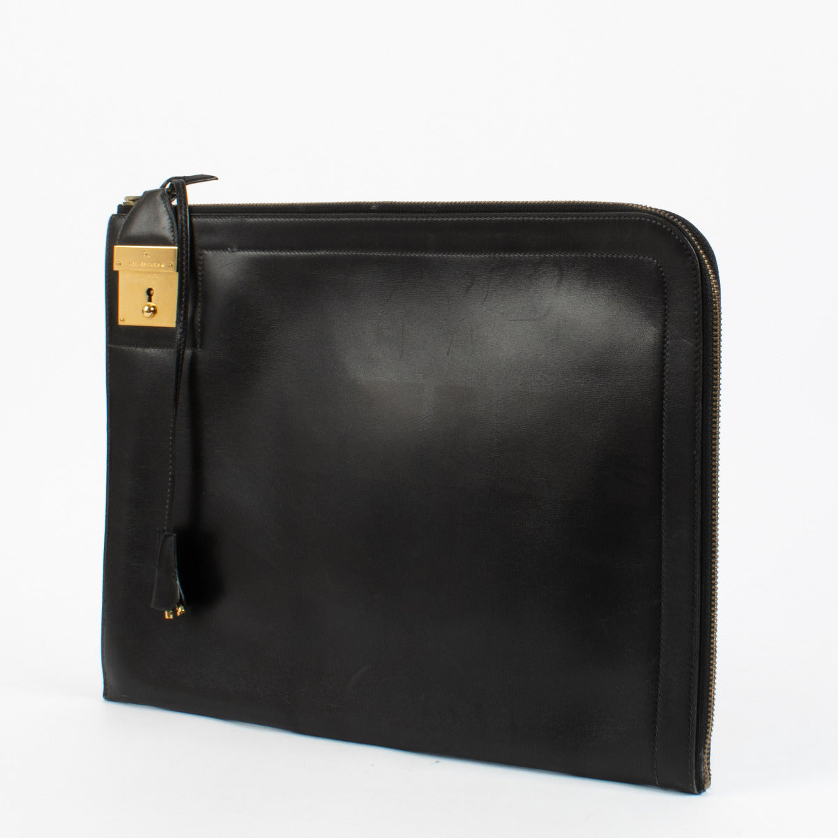 Hermès Navy Blue Box Porte-Documents Clutch