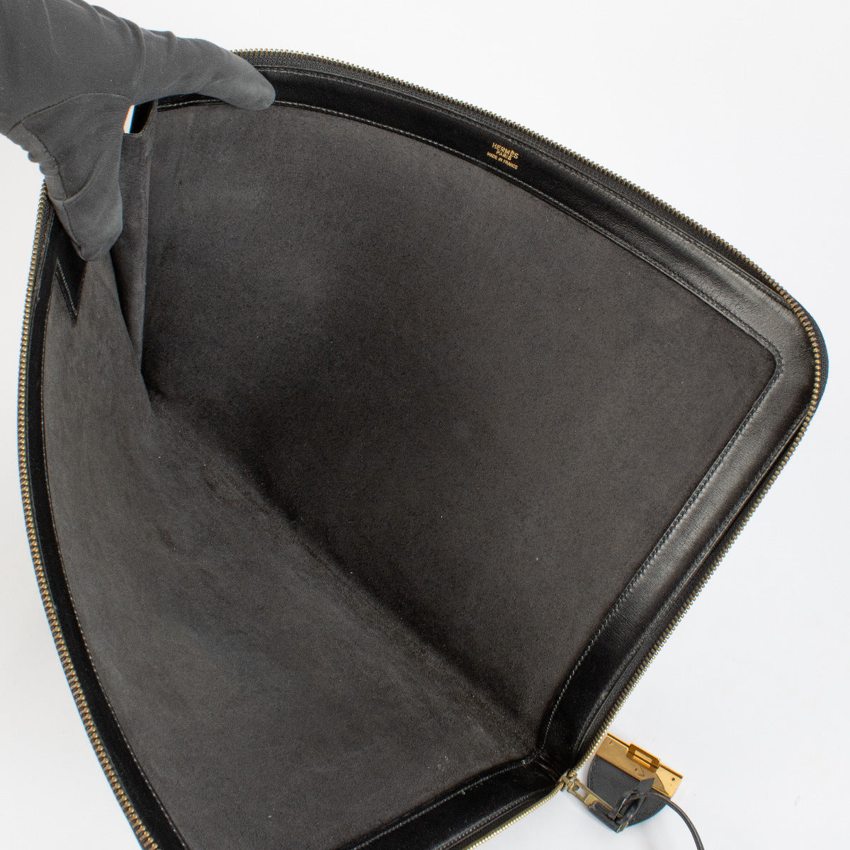 Pochette Hermès Box Porte-Documents Bleu Marine