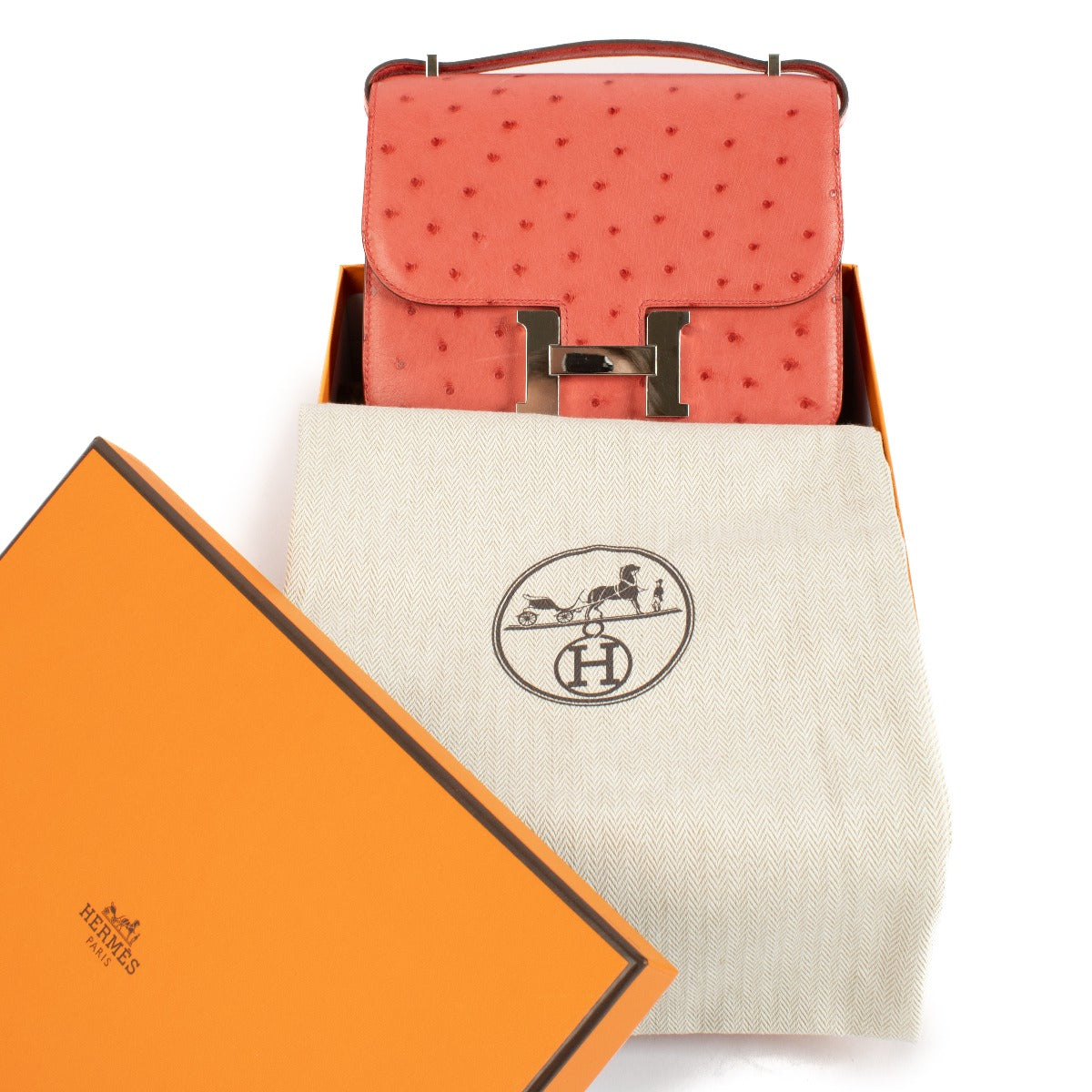 Hermès Constance Mini Bougainvillier Ostrich
