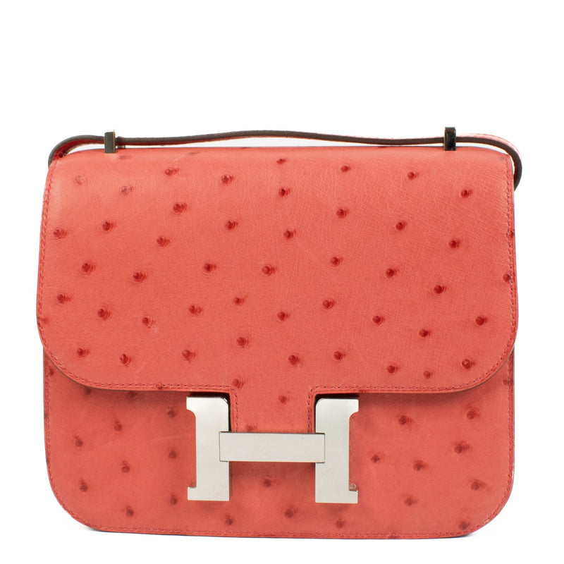 2018 Hermès Constance Mini Bougainvillier Ostrich