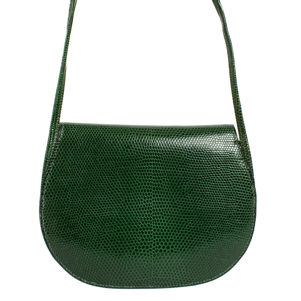 Hermès Vintage Green Lizard Golf Tee Flap Bag