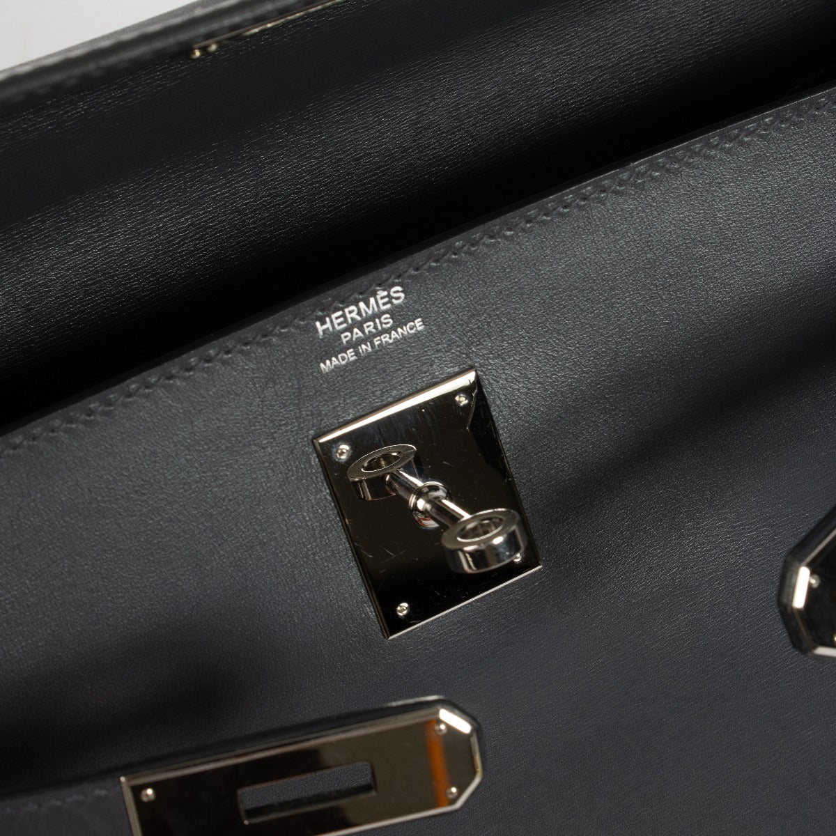 Hermès Kelly 32 Ardoise Box PHW