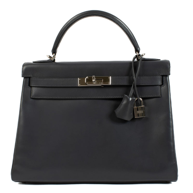 Hermès Kelly 32 Ardoise Box PHW