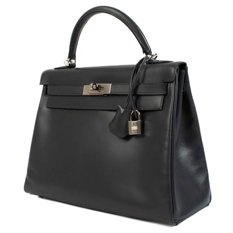 Vintage 2007 Hermès Kelly 32 Ardoise Box PHW on www.labellov.com