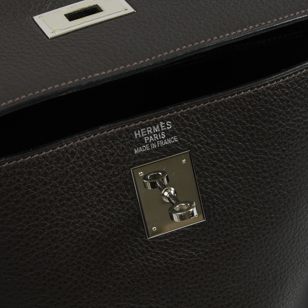 Hermès Kelly 40 Ebene Clemence PHW