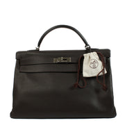 Hermès Kelly 40 Ebene Clemence PHW