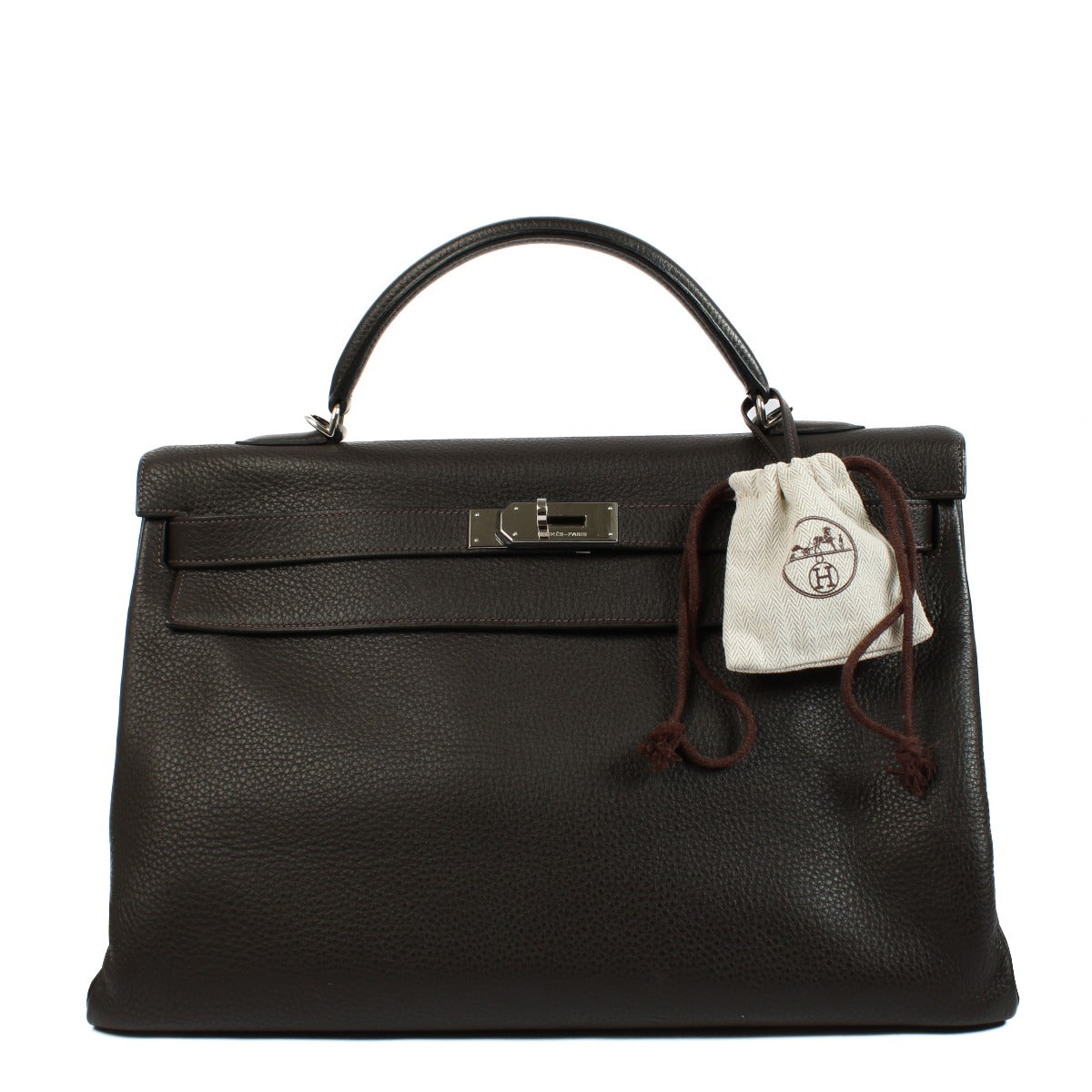 Hermès Kelly 40 Ebene Clemence PHW