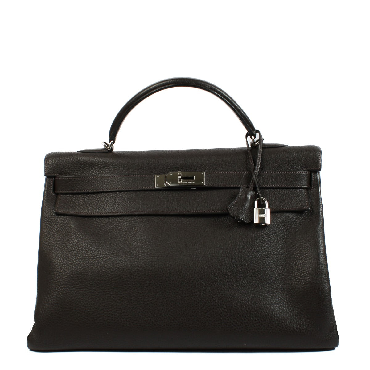 Hermès Kelly 40 Ebene Clemence PHW