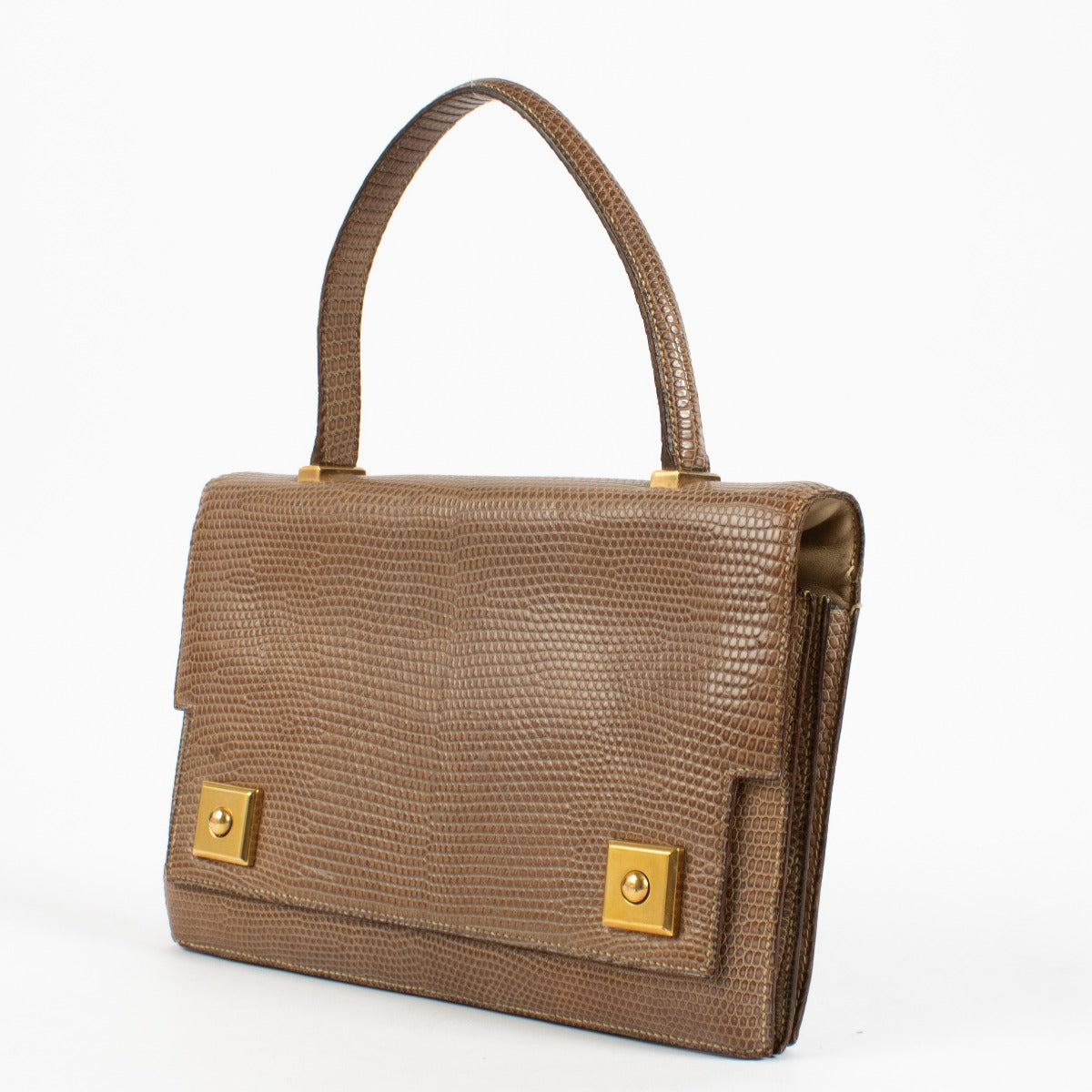 Shop safe online at Labellov in Antwerp, Brussels and knokke this 100% authentic second hand Hermès Brown Lizard Piano GHW. Veilig online tweedehands authentieke Hermès Brown Lizard Piano GHW handtas kopen bij labellov.